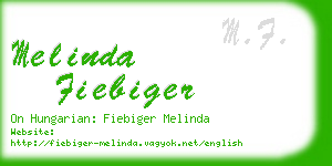 melinda fiebiger business card